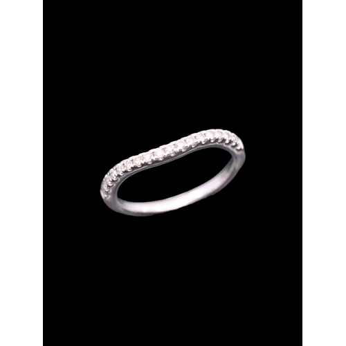 26 - A diamond set 18ct gold half eternity ring finger size H, total estimated weight of diamonds 0.15cts... 