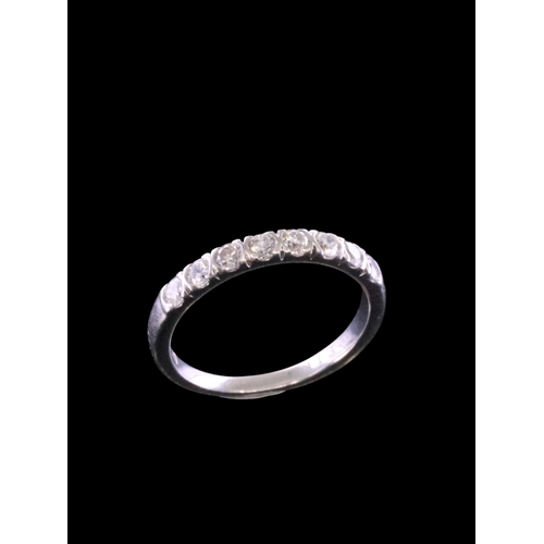 6 - A diamond half eternity ring set in platinum copy of valuation from Weir & Sons which states the tot... 