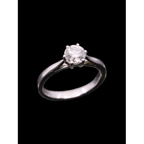 67 - A diamond solitaire ring with a GIA cert which states the diamond is 0.83cts I colour VVS2 clarity f... 