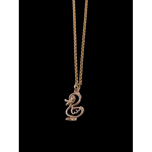 89 - A 9ct gold pendant on chain approx. 5.3 Grams