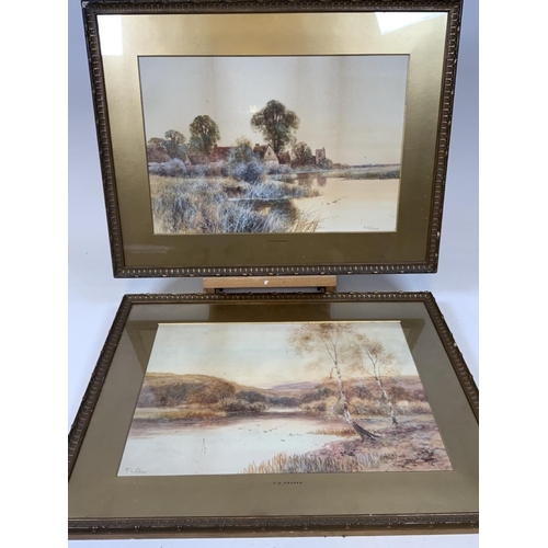 Francis Gordon Fraser (British 1879â 1931) A pair of large watercolours in gilt frame and mount. i