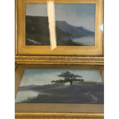 32 - Three early 20th century oils of landscape scenes. W:73cm x H:52cm