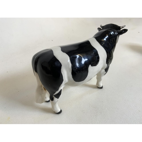 57 - Beswick Cattle family group of bull, Cow and 2 calfs. A Champion Coddington Hilt Bar bull marked to ... 