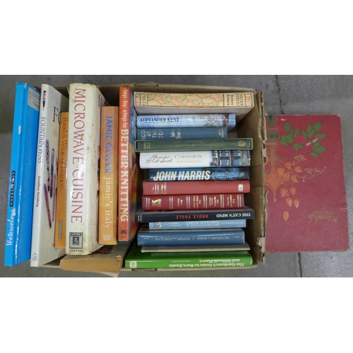 1102 - A box of books with six first editions including Dream Street, Damon Runyon (Folio Society), one boo... 