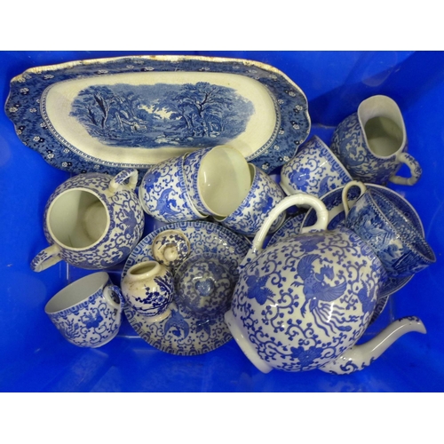 1103 - A Chinese blue and white tea set and other blue and white china**PLEASE NOTE THIS LOT IS NOT ELIGIBL... 