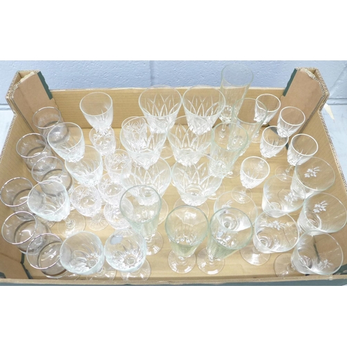 1109 - A collection of cut glass drinking glasses, various sets**PLEASE NOTE THIS LOT IS NOT ELIGIBLE FOR P... 