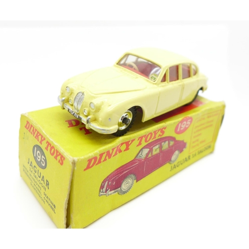 613 - A Dinky Toys 195 Jaguar 3.4 saloon, boxed