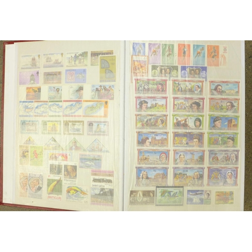 676 - Stamps; QEII Commonwealth unmounted mint stamps in 60 page stock book, mainly in sets