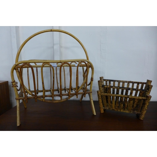 133 - Two Italian bamboo magazine racks