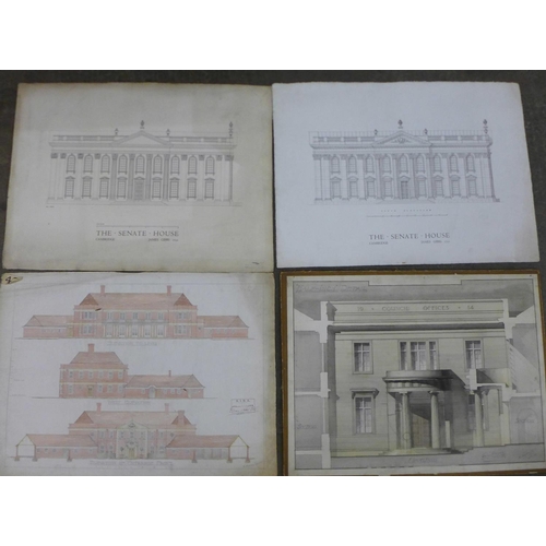 17 - A folio of approximately twenty early 20th Century architectural drawings by H.N. Jepson