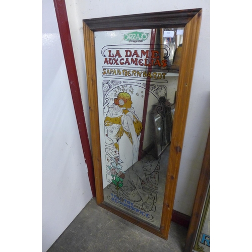 393 - A French advertising mirror