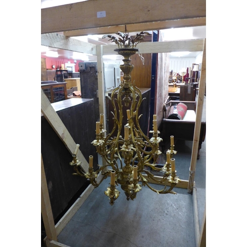 77 - An extremely large gilt metal chandelier