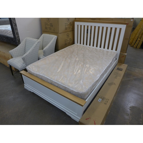 1397a - A Dover white 5ft kingsize bed frame (SW-50-OAK)