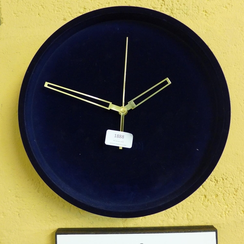 1839 - A Karisson Lush dark blue velvet wall clock (KA581519)   #