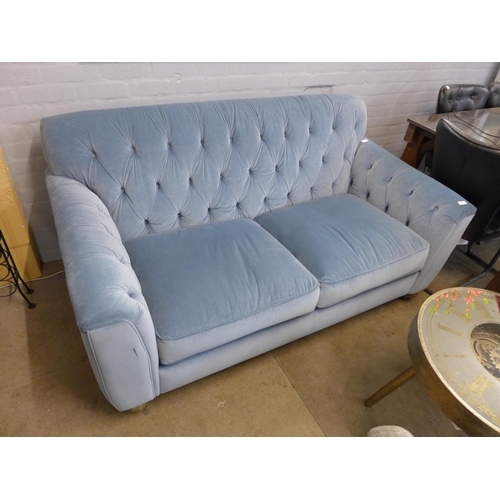 1845 - An Avante two seater Wedgwood velvet button back sofa (279203) - RRP £624.91 + VAT