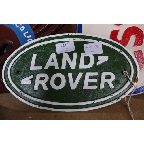 2026 - Cast Land Rover plaque