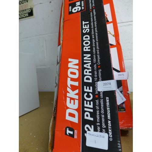 2117 - Dekton 12 piece drain rod set - boxed & unused