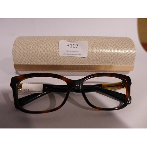 3107 - A pair of Jimmy Choo glasses, RRP £134.83 + VAT (no lenses)