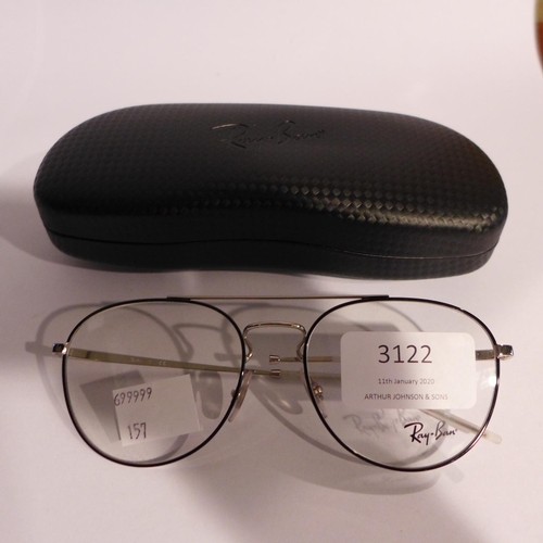 3122 - A pair of Rayban glasses, RRP £89.88 + VAT (arm requires attention)