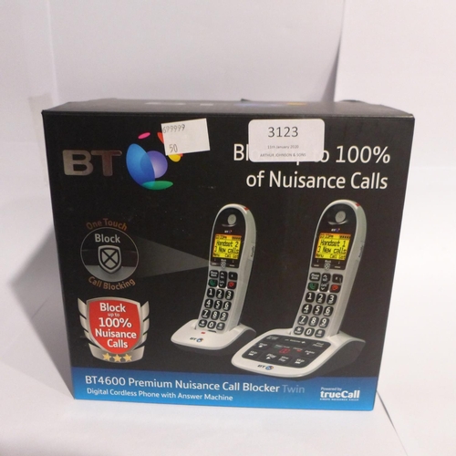 3123 - A BT 4600 twin dect phone system