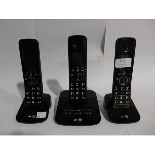 3129 - A BT Trio Premium phone system, RRP £69.99 + VAT