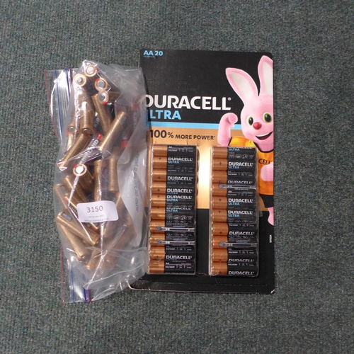 3150 - Kirkland Signature AA batteries & Duracell AA batteries