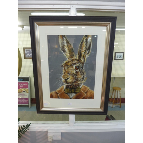 1870 - A framed print, Lord Bunnikins, by Louise Brown, 80 x 60cm