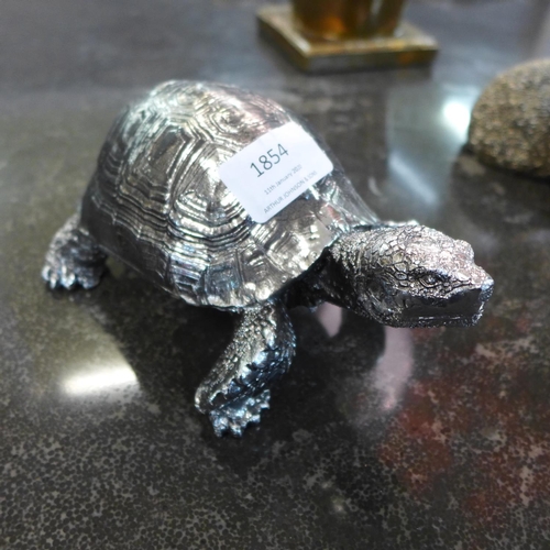 1854 - A silver effect model of a tortoise (DVM1906)   #