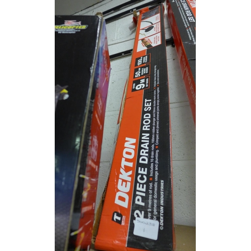 2117 - Dekton 12 piece drain rod set - boxed & unused