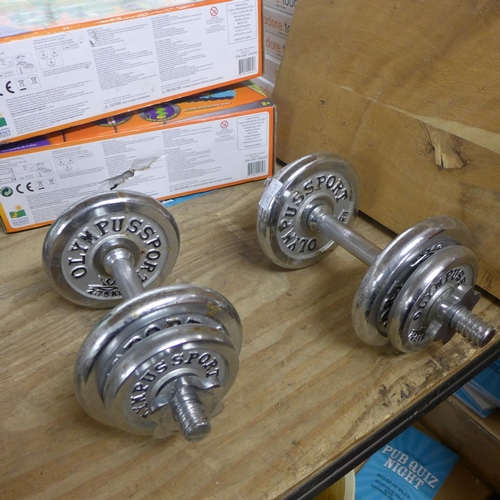 2394 - Pr. of metal Olympussport hand weights