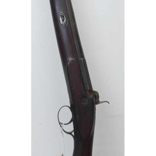 787 - A 14 bore muzzle loading percussion gun, mid 19th Century