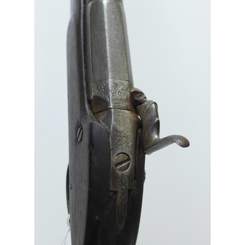 787 - A 14 bore muzzle loading percussion gun, mid 19th Century