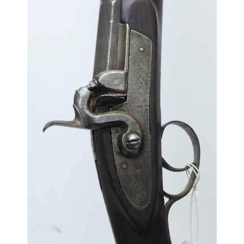 787 - A 14 bore muzzle loading percussion gun, mid 19th Century