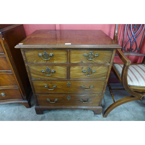 62 - A George II style mahogany bachelor's chest of drawers