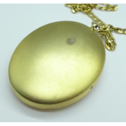 1050 - A large Staffordshire lodge jewel pendant on a chain marked '925 & 9ct bonded gold'