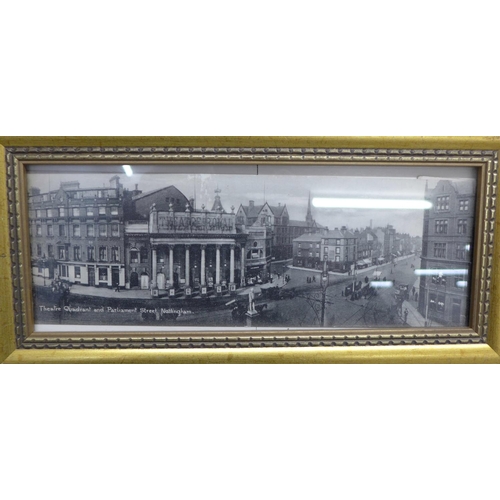 1090 - Three framed pictures of Nottingham