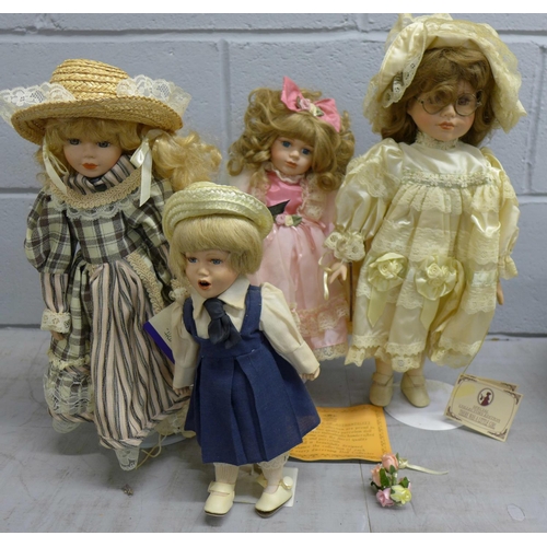 1120 - Four collectors dolls including Regency Fine Arts