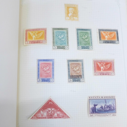 667 - Two albums of stamps including British, worldwide, Penny Reds, Penny Black and a Penny Blue