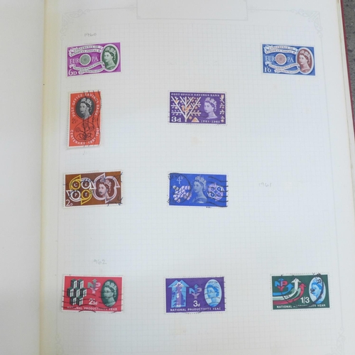 667 - Two albums of stamps including British, worldwide, Penny Reds, Penny Black and a Penny Blue