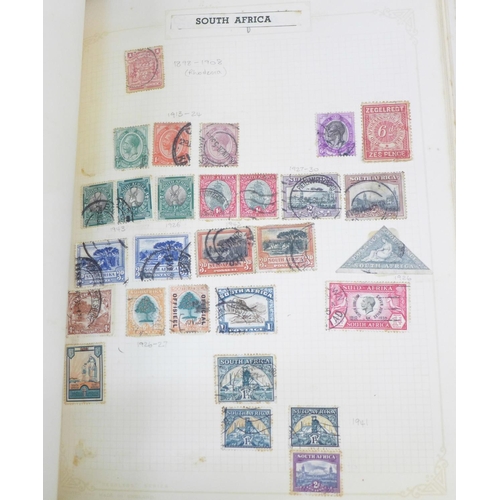 667 - Two albums of stamps including British, worldwide, Penny Reds, Penny Black and a Penny Blue