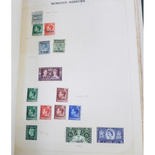 667 - Two albums of stamps including British, worldwide, Penny Reds, Penny Black and a Penny Blue