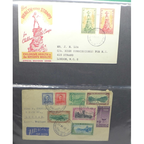 677 - Stamps:- New Zealand postal history and First Day Covers, 50 covers from Queen Victoria onwards