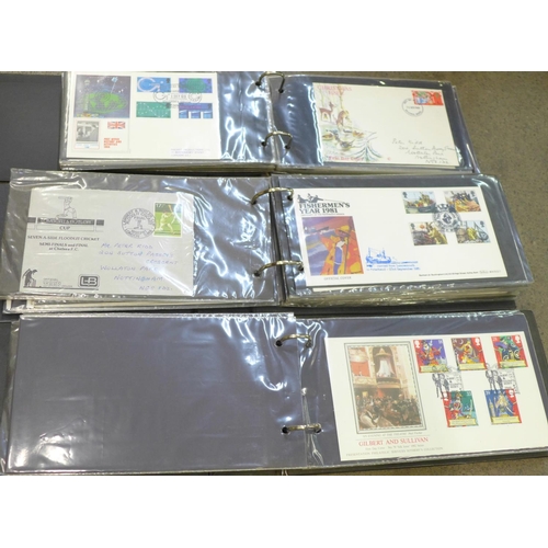 734 - Seven albums of First Day Covers, over three hundred, mainly British