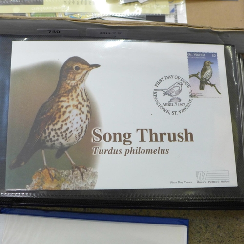 740 - A thematic collection of bird stamps and covers