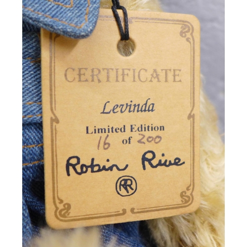 784 - A limited edition Robin Rive Bear, Levinda, 16 of 200