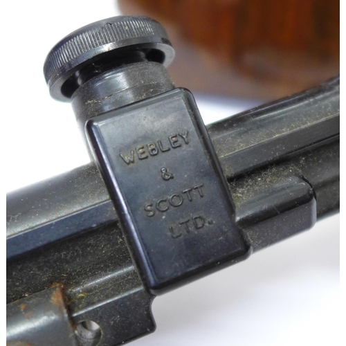 786 - A Webley .22 calibre air rifle with boxed telescopic sight