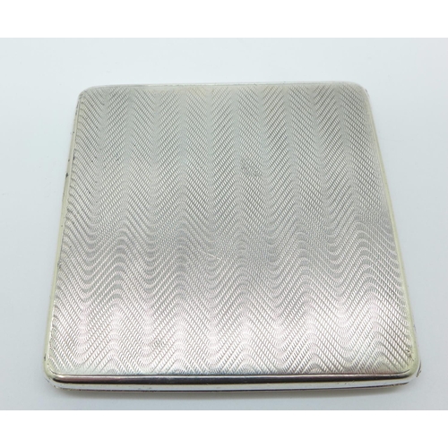 814 - A silver cigarette case, 117g