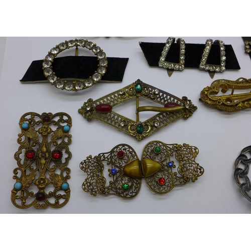 833 - A collection of buckles including Czechoslovakian and French