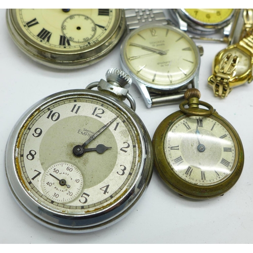 884 - Wristwatches and pocket watches, Sekonda, Ingersoll, etc.