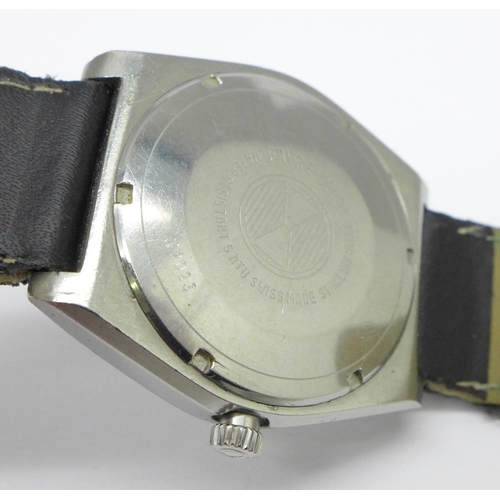 896 - A gentleman's stainless steel Favre-Leuba 'Duomatic' automatic wristwatch